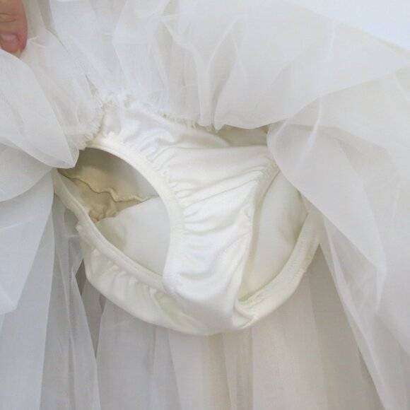 Curtain Call Ivory Ballet Tutu Silver Sequins Flowers Size Child XL - Picture 7 of 9